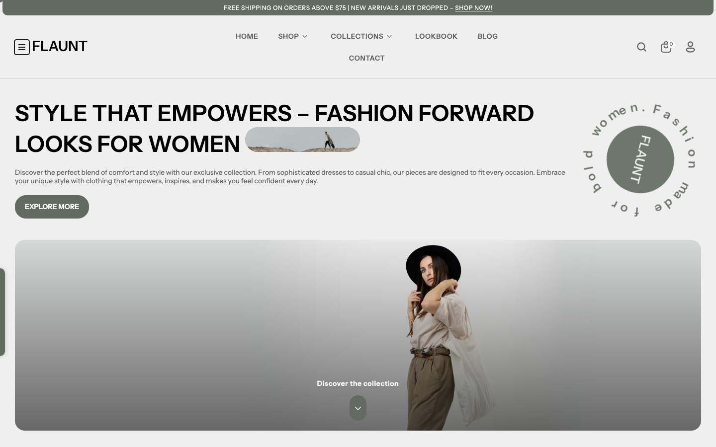 Icon before logo — Navi+ on the Flaunt Shopify theme Icon before logo — Navi+ on the Flaunt Shopify theme