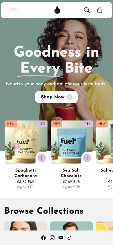 Cart → panel opened — Navi+ on the Flux Shopify theme