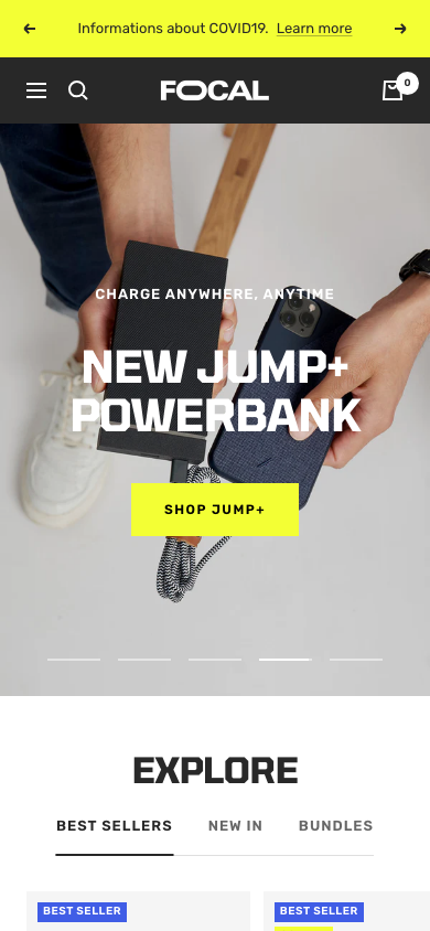 Cart → panel opened — Navi+ on the Focal Shopify theme Cart → panel opened — Navi+ on the Focal Shopify theme