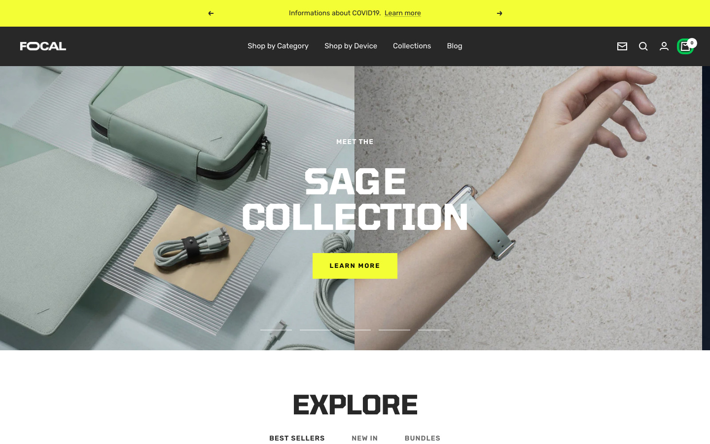 Cart → panel opened — Navi+ on the Focal Shopify theme Cart → panel opened — Navi+ on the Focal Shopify theme