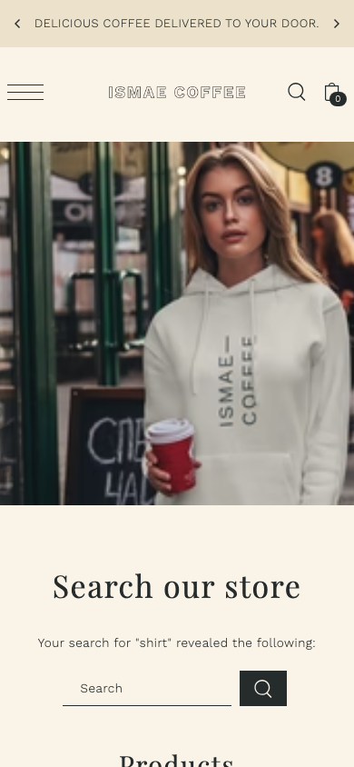 Search → panel opened — Navi+ on the Foodie Shopify theme Search → panel opened — Navi+ on the Foodie Shopify theme