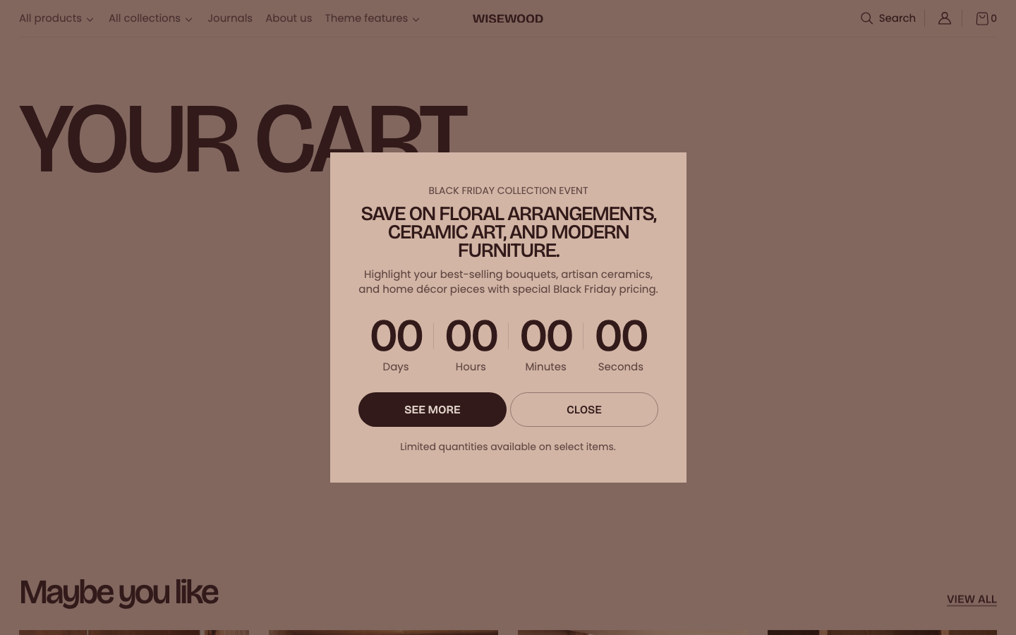 Cart → panel opened — Navi+ on the Fullframe Shopify theme Cart → panel opened — Navi+ on the Fullframe Shopify theme