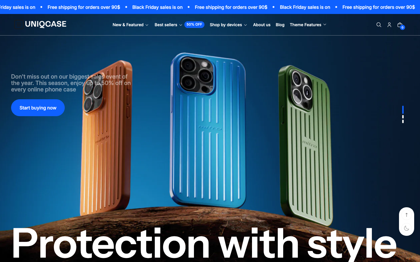 Icon before logo — Navi+ on the Futurer Shopify theme
