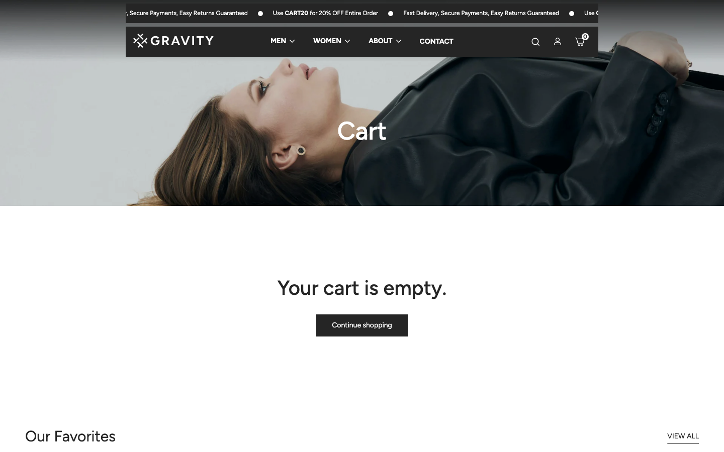 Cart → panel opened — Navi+ on the Gravity Shopify theme Cart → panel opened — Navi+ on the Gravity Shopify theme
