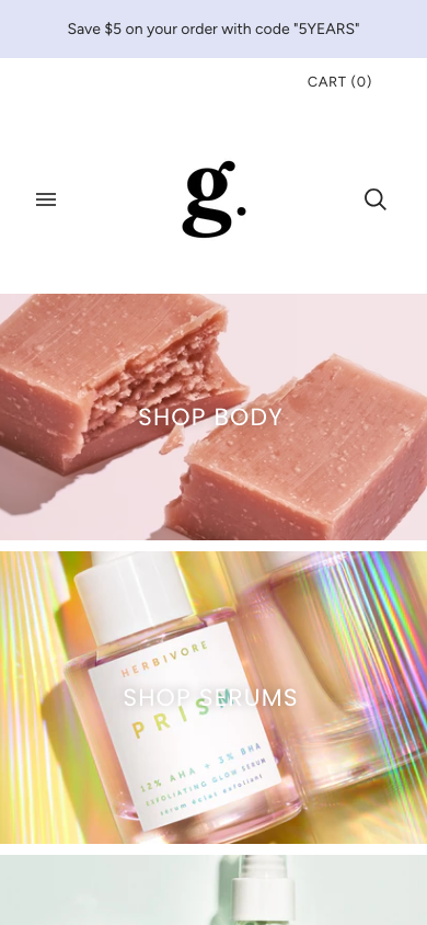 Menu inserted below header — Navi+ on the Grid Shopify theme