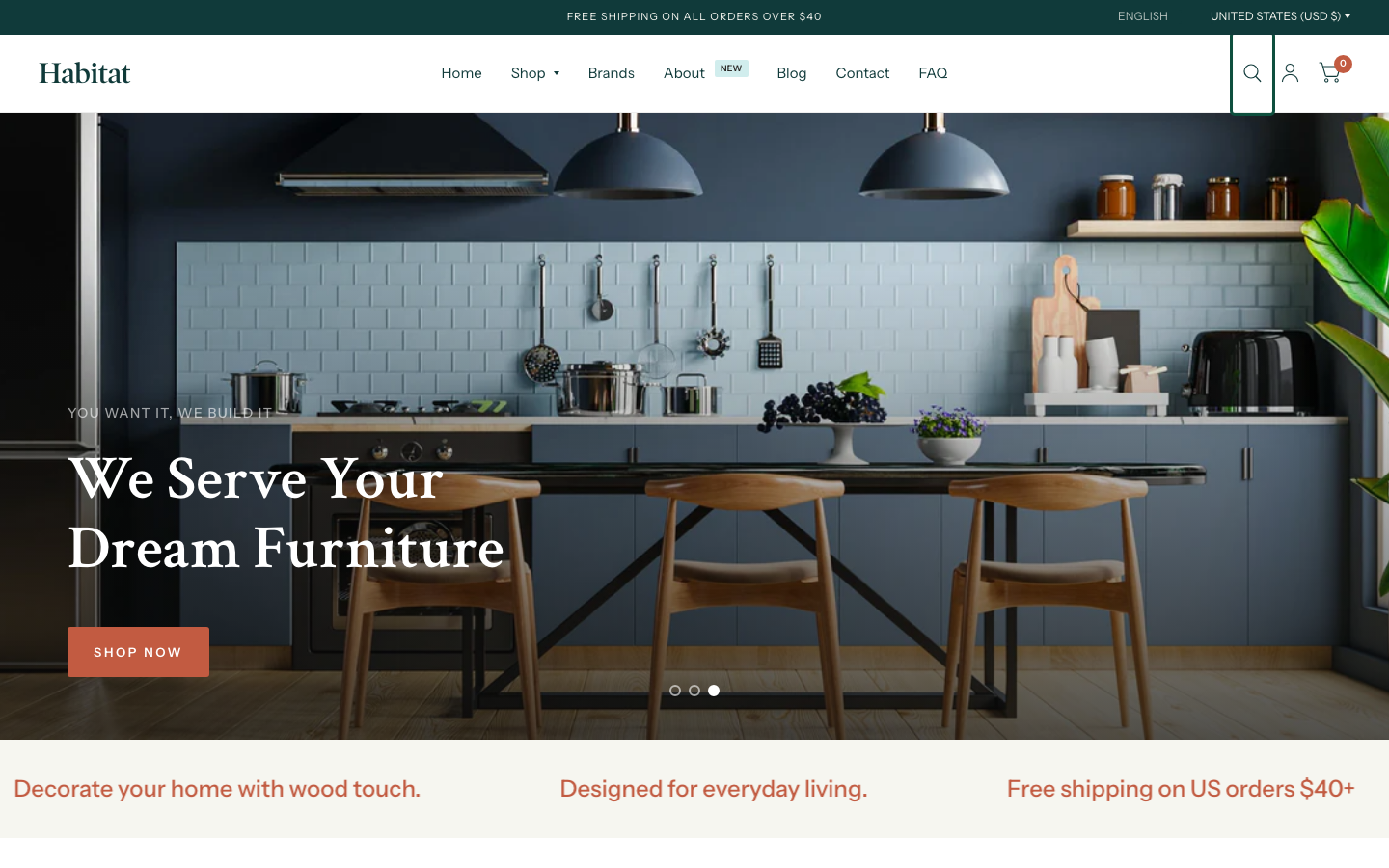 Search → panel opened — Navi+ on the Habitat Shopify theme Search → panel opened — Navi+ on the Habitat Shopify theme