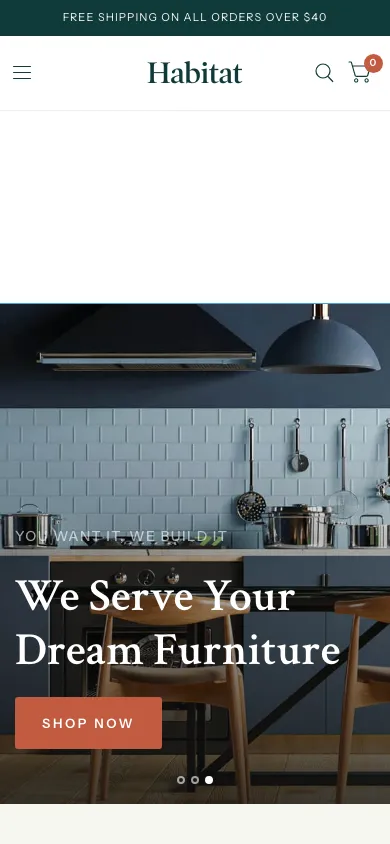 Navi+ mobile Mega Menu on the Habitat Shopify theme Navi+ mobile Mega Menu on the Habitat Shopify theme