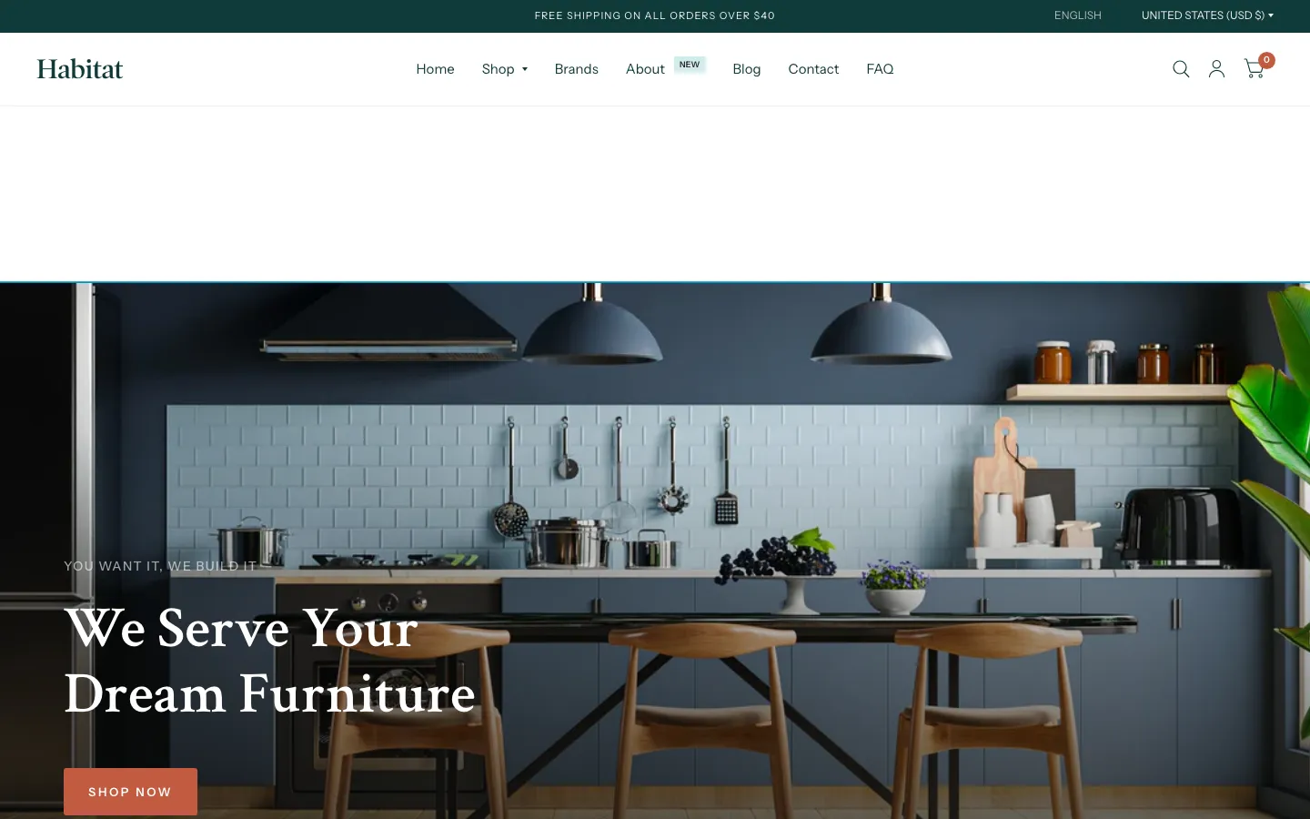 Navi+ Mega Menu inserted below the header on the Habitat Shopify theme Navi+ Mega Menu inserted below the header on the Habitat Shopify theme