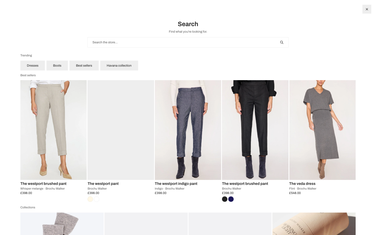 Search → panel opened — Navi+ on the Highstreet Shopify theme Search → panel opened — Navi+ on the Highstreet Shopify theme