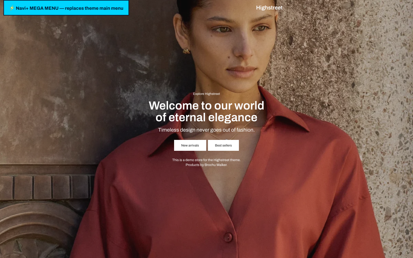 Replace main menu — Navi+ on the Highstreet Shopify theme Replace main menu — Navi+ on the Highstreet Shopify theme