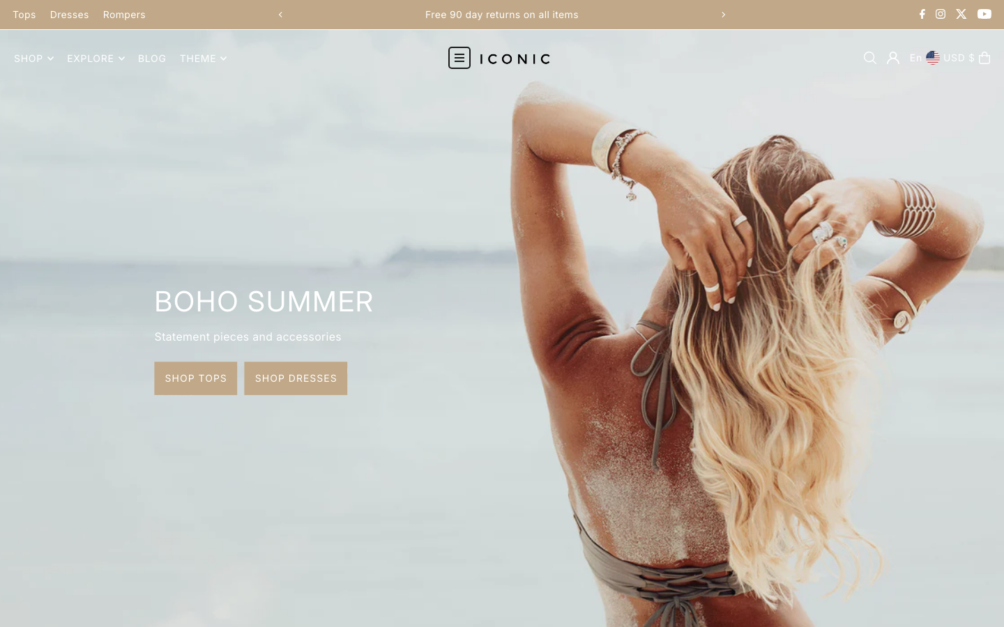 Icon before logo — Navi+ on the Icon Shopify theme