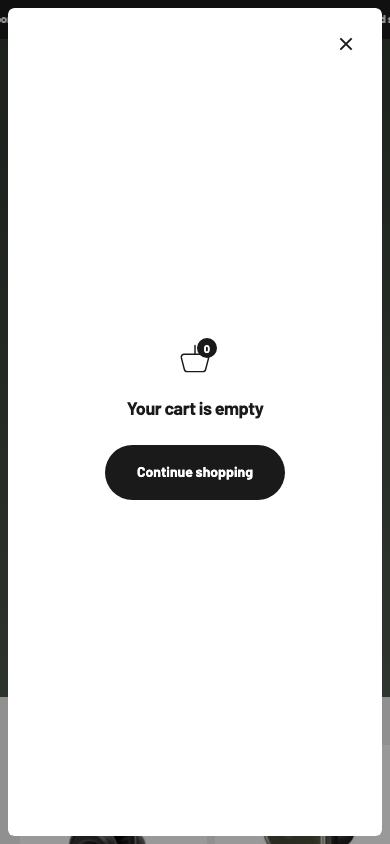 Cart → panel opened — Navi+ on the Impact Shopify theme