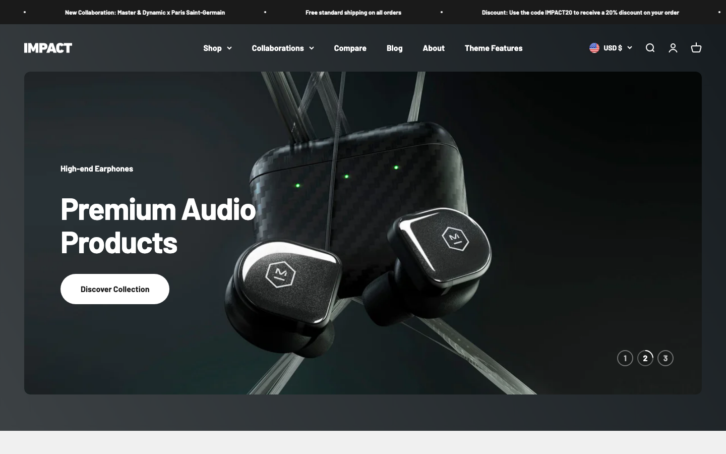 Replace main menu — Navi+ on the Impact Shopify theme