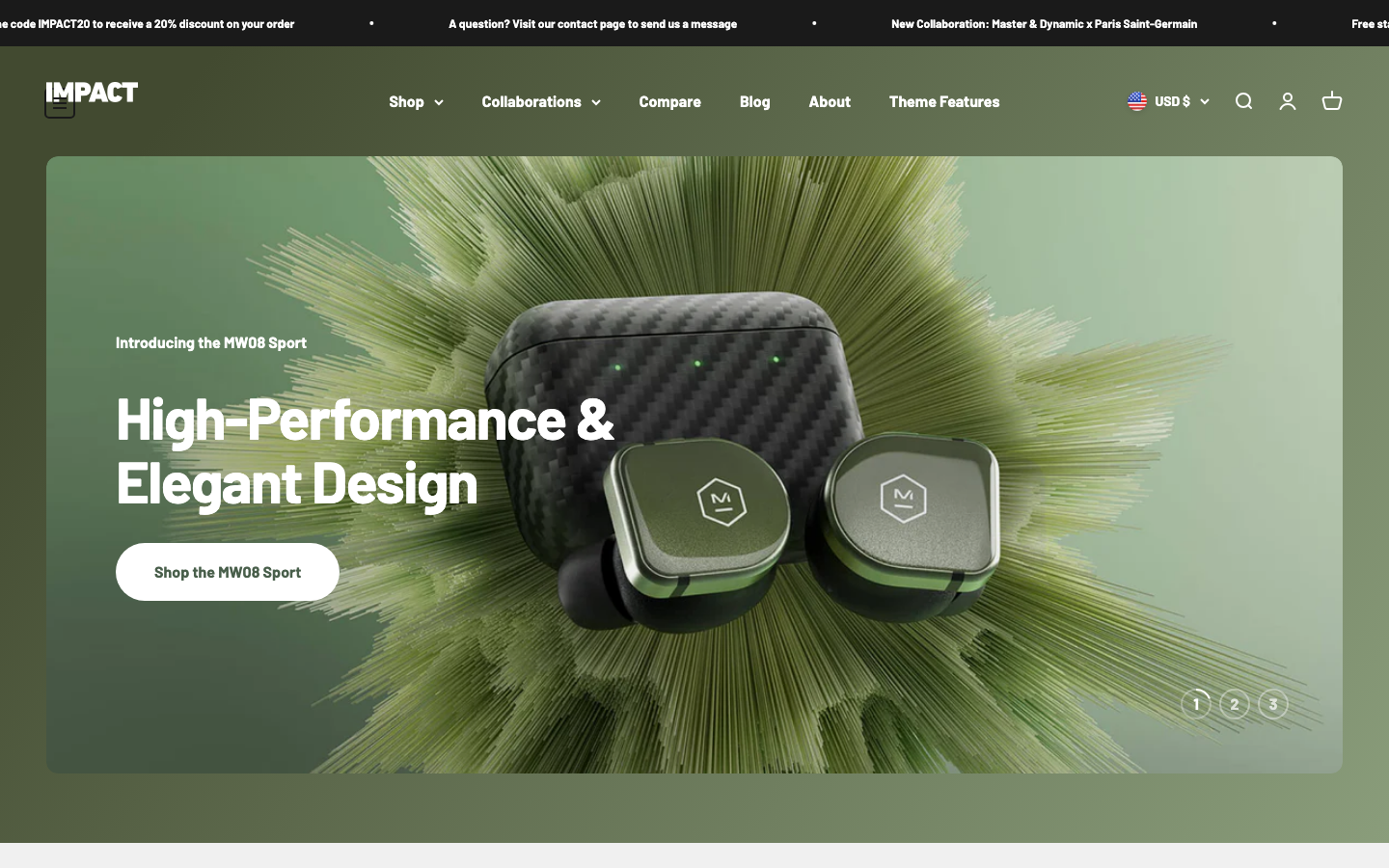 Icon before logo — Navi+ on the Impact Shopify theme