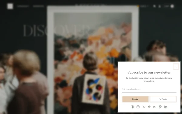 Full-page desktop screenshot of Shopify Impression theme demo store