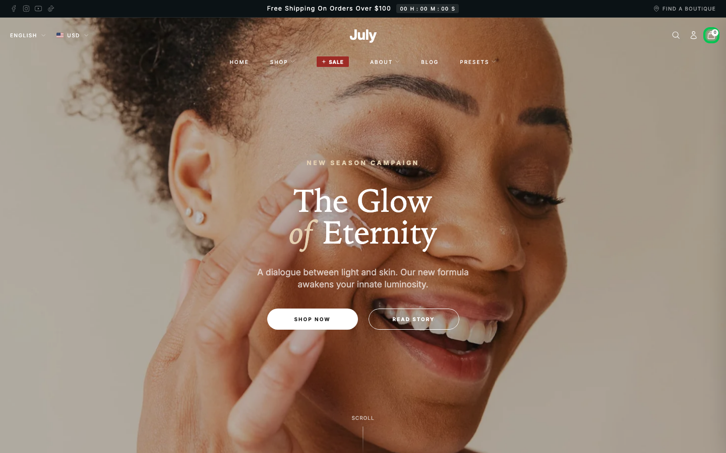 Cart → panel opened — Navi+ on the July Shopify theme Cart → panel opened — Navi+ on the July Shopify theme