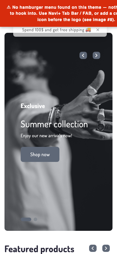Navi+ Slide Menu on the Kairo Shopify theme Navi+ Slide Menu on the Kairo Shopify theme