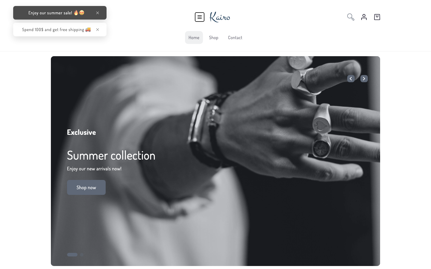 Icon before logo — Navi+ on the Kairo Shopify theme Icon before logo — Navi+ on the Kairo Shopify theme
