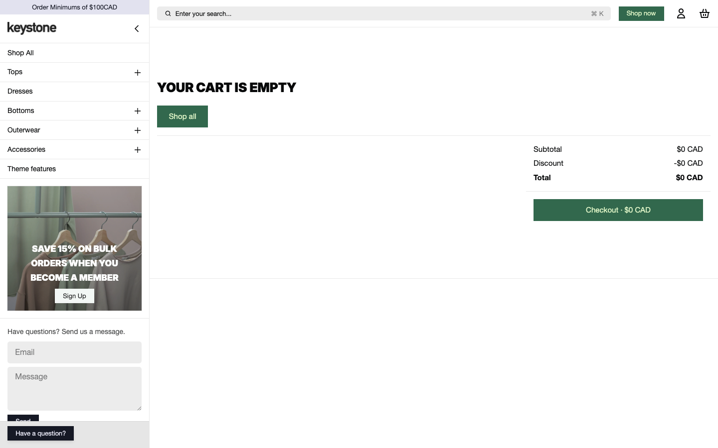 Cart → panel opened — Navi+ on the Keystone Shopify theme Cart → panel opened — Navi+ on the Keystone Shopify theme