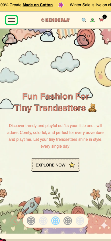 Hamburger → panel opened — Navi+ on the Kinderly Shopify theme Hamburger → panel opened — Navi+ on the Kinderly Shopify theme
