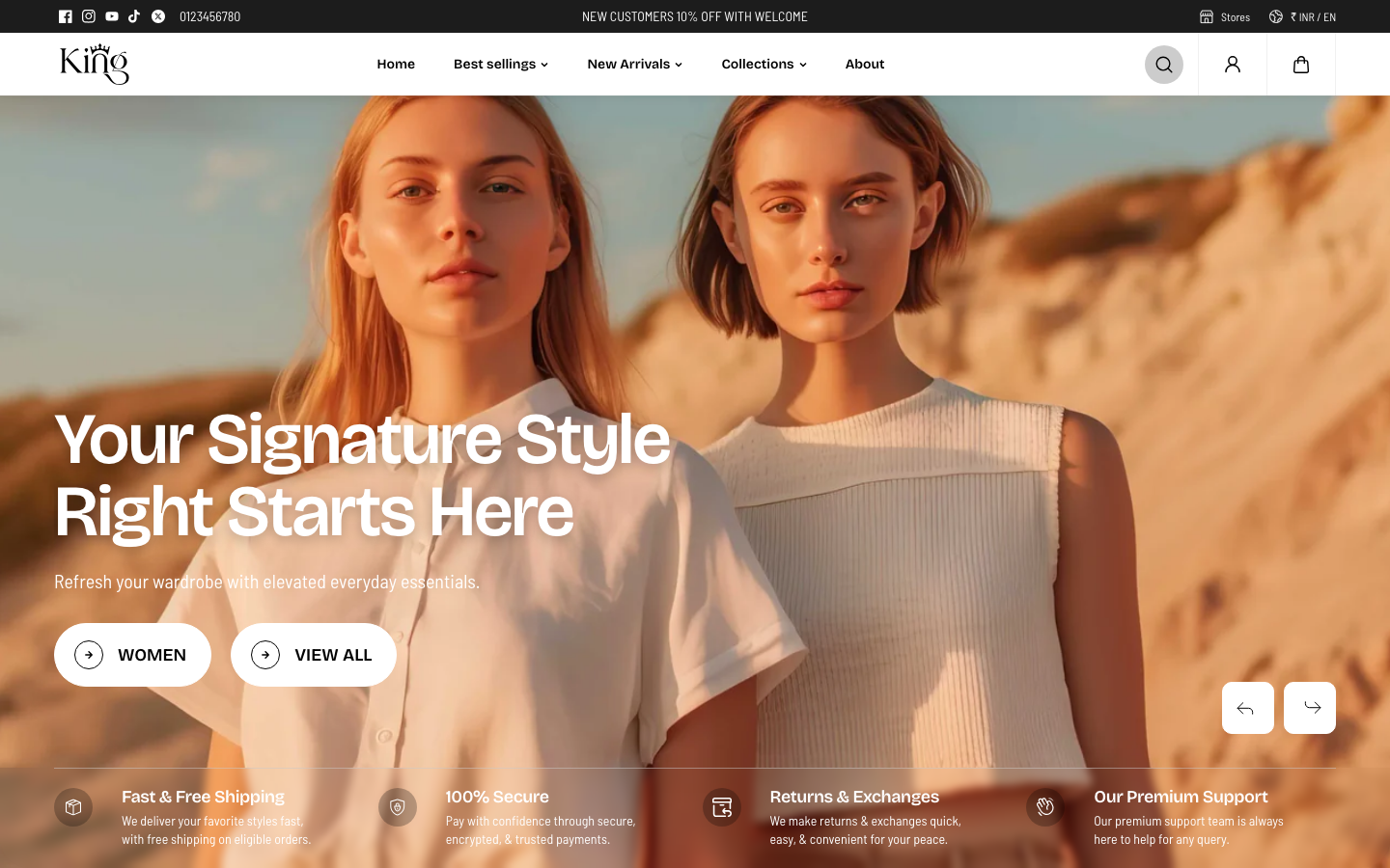 Replace main menu — Navi+ on the King Shopify theme Replace main menu — Navi+ on the King Shopify theme