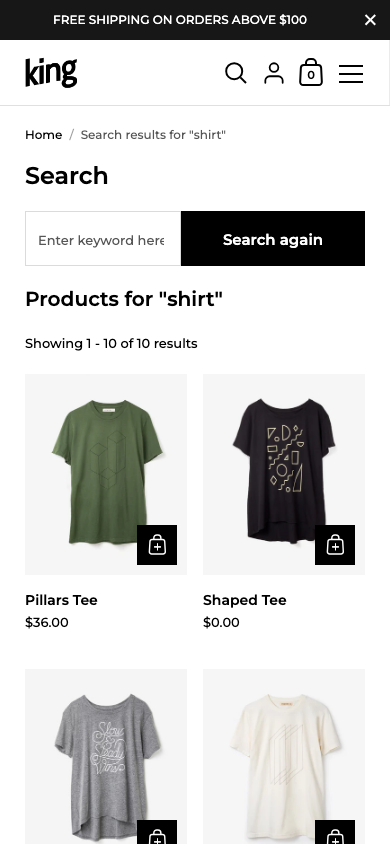 Search → panel opened — Navi+ on the Kingdom Shopify theme Search → panel opened — Navi+ on the Kingdom Shopify theme