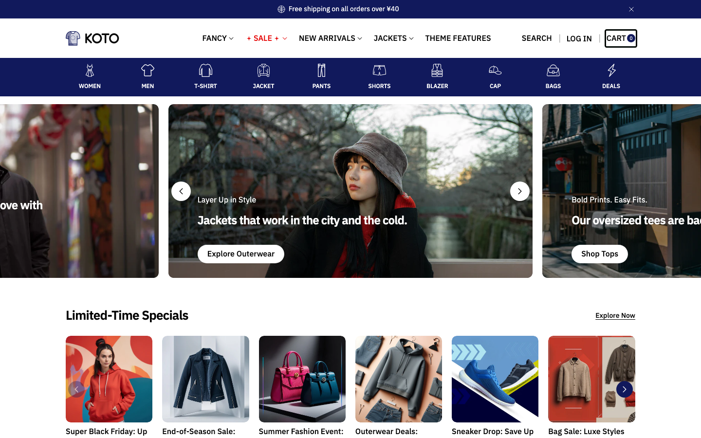 Cart → panel opened — Navi+ on the Koto Shopify theme