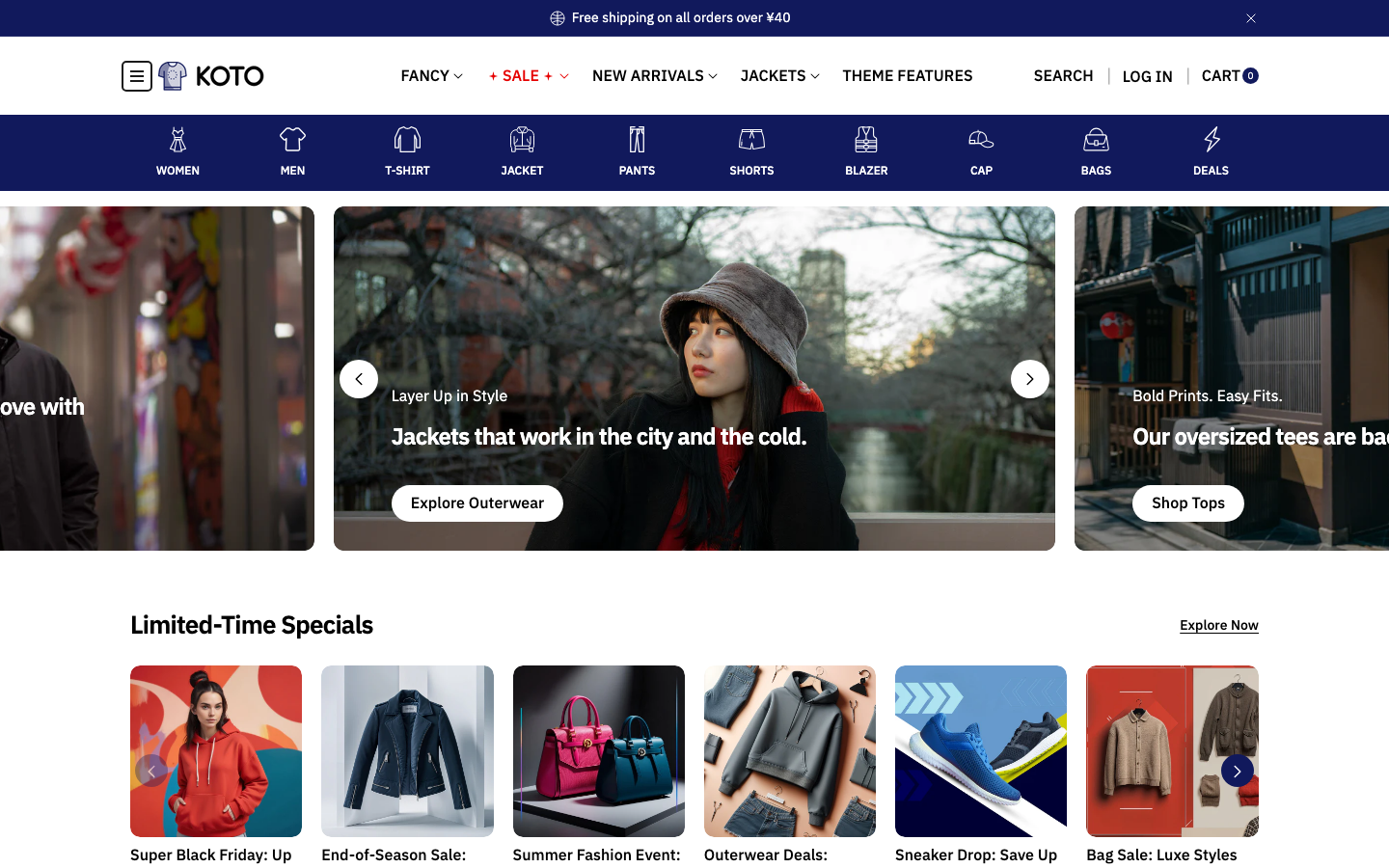 Icon before logo — Navi+ on the Koto Shopify theme