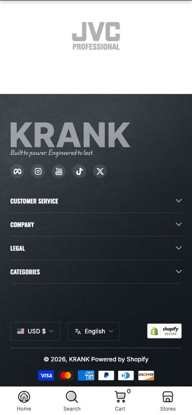 Menu inserted below header — Navi+ on the Krank Shopify theme Menu inserted below header — Navi+ on the Krank Shopify theme