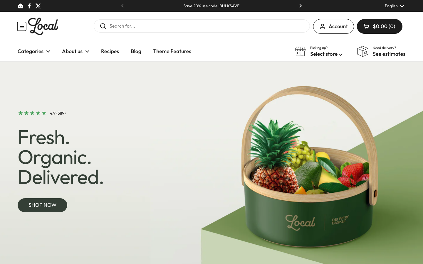Icon before logo — Navi+ on the Local Shopify theme