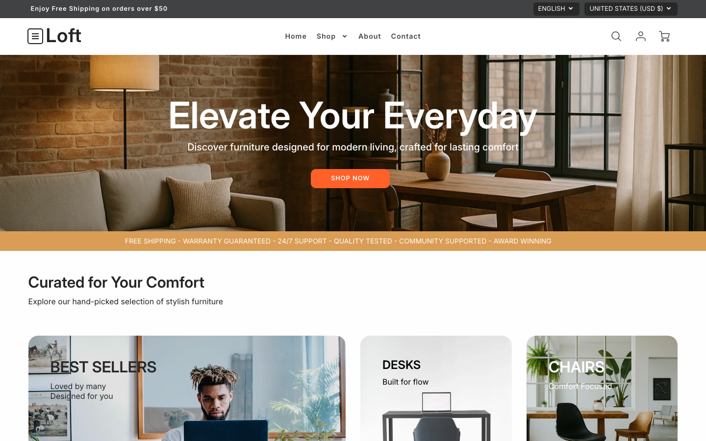 Icon before logo — Navi+ on the Loft Shopify theme