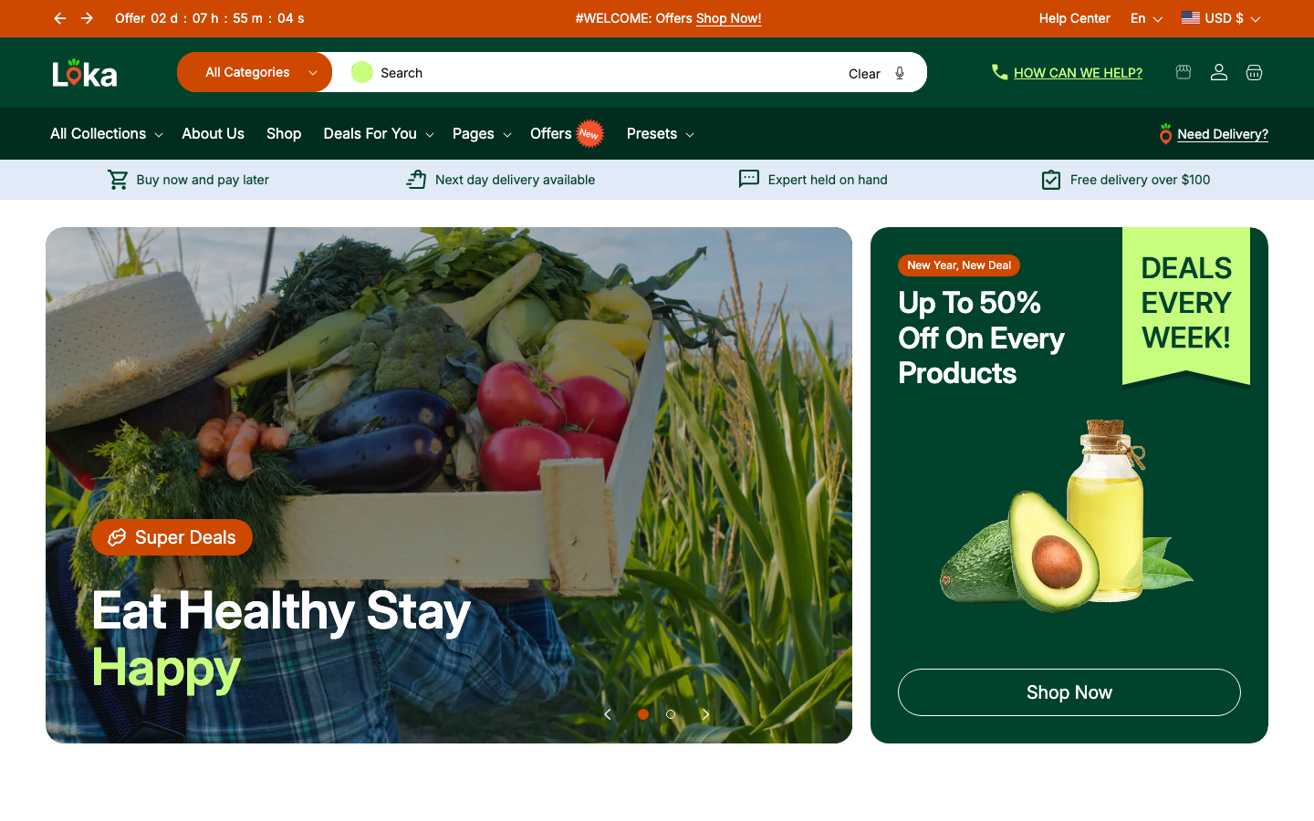 Search → panel opened — Navi+ on the Loka Shopify theme Search → panel opened — Navi+ on the Loka Shopify theme