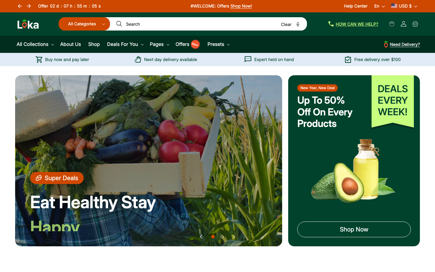 Replace main menu — Navi+ on the Loka Shopify theme Replace main menu — Navi+ on the Loka Shopify theme