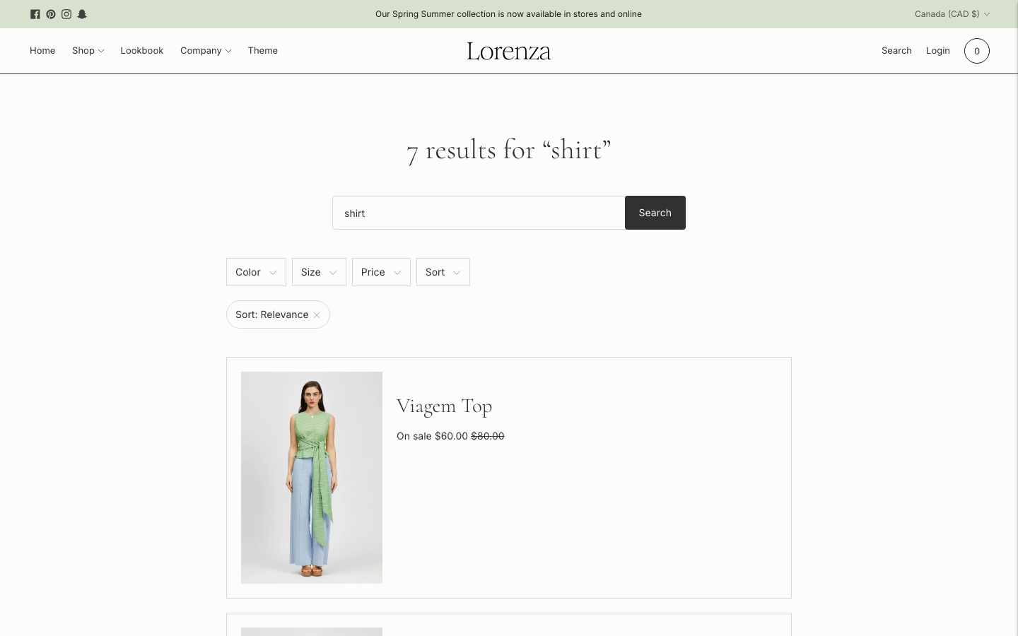 Search → panel opened — Navi+ on the Lorenza Shopify theme Search → panel opened — Navi+ on the Lorenza Shopify theme