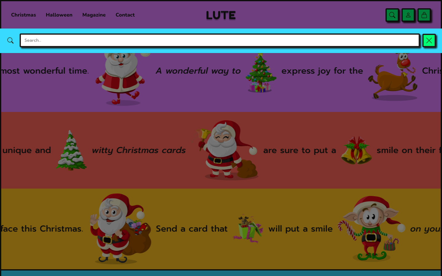 Search → panel opened — Navi+ on the Lute Shopify theme Search → panel opened — Navi+ on the Lute Shopify theme