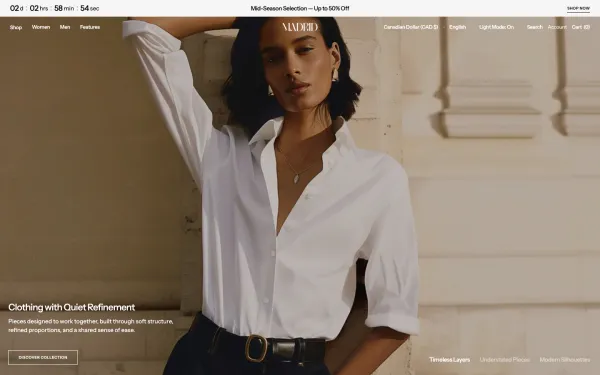 Full-page desktop screenshot of Shopify Madrid theme demo store