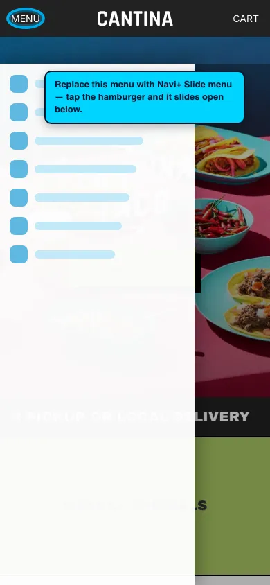 Navi+ Slide Menu on the Maker Shopify theme Navi+ Slide Menu on the Maker Shopify theme