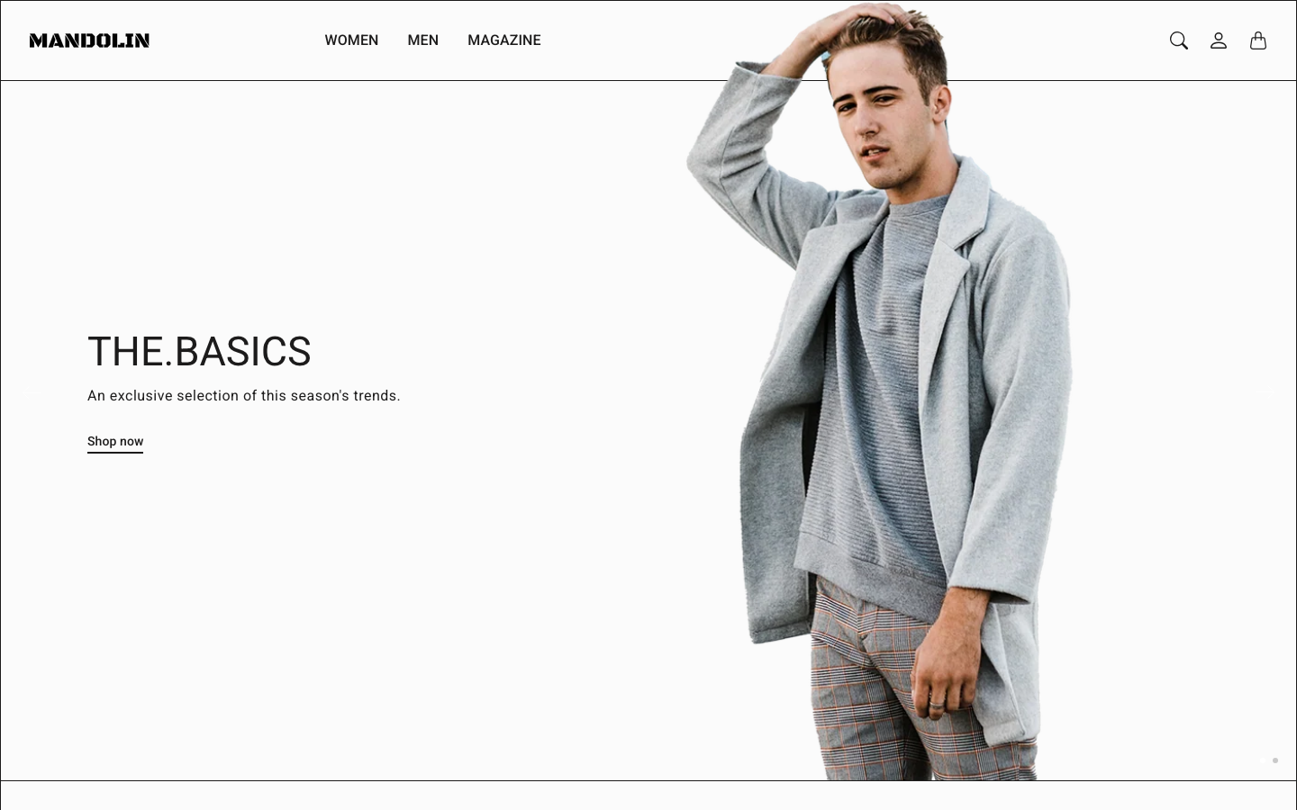 Navi+ Mega Menu replacing the desktop menu on the Mandolin Shopify theme Navi+ Mega Menu replacing the desktop menu on the Mandolin Shopify theme
