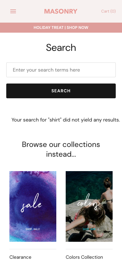 Search → panel opened — Navi+ on the Masonry Shopify theme Search → panel opened — Navi+ on the Masonry Shopify theme