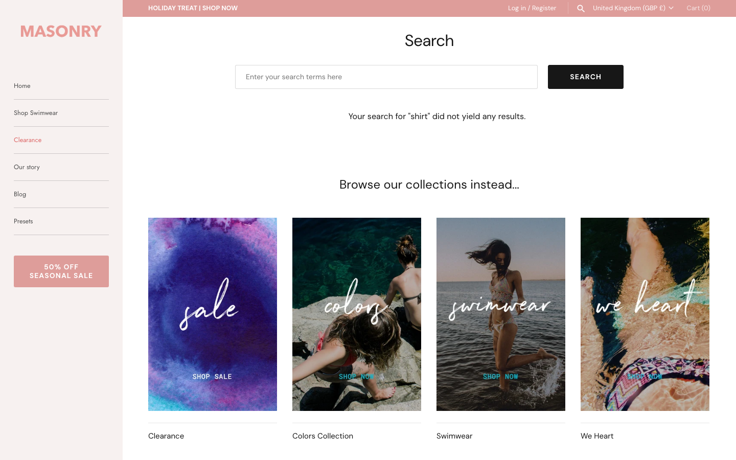 Search → panel opened — Navi+ on the Masonry Shopify theme Search → panel opened — Navi+ on the Masonry Shopify theme