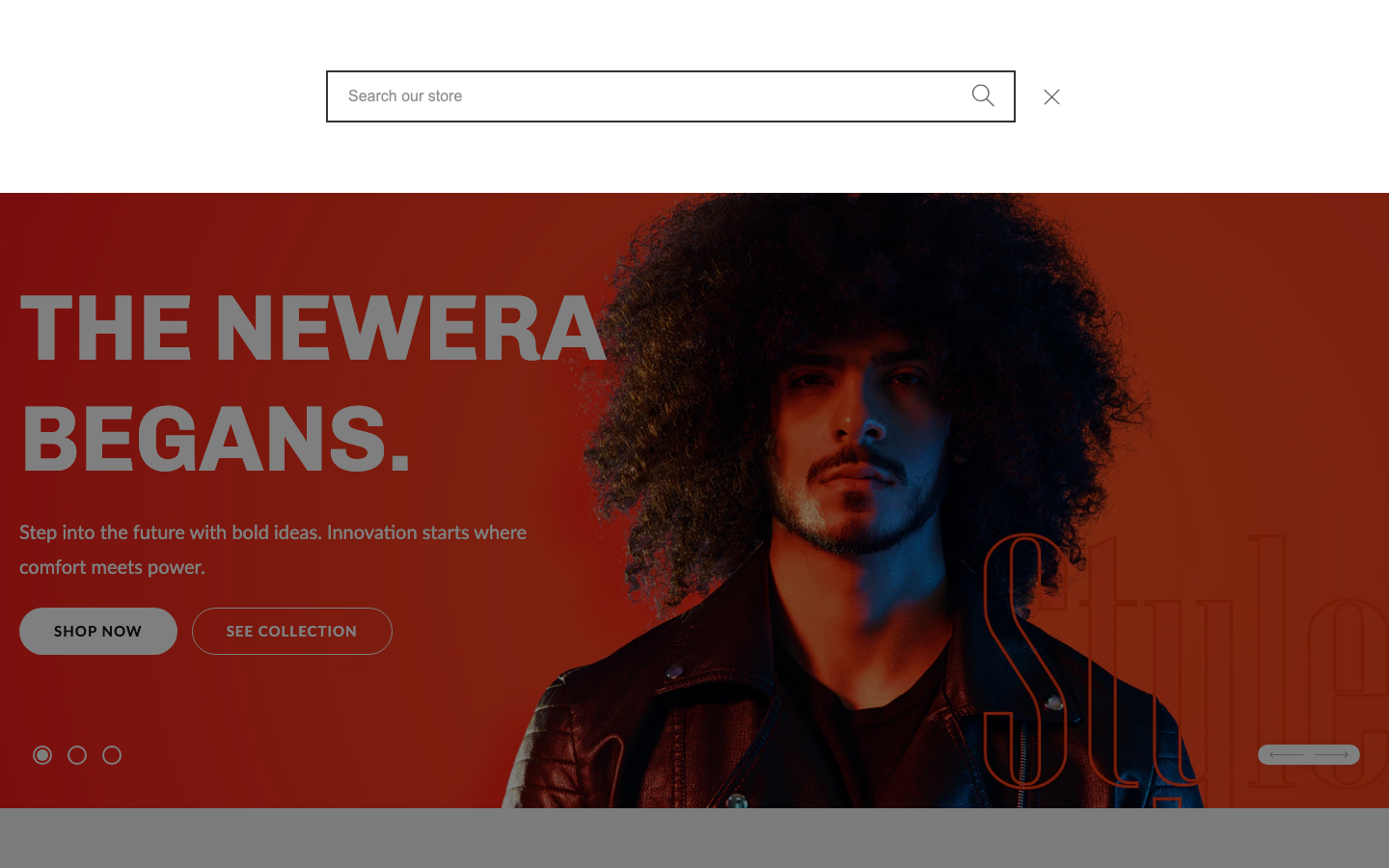 Search → panel opened — Navi+ on the Mavon Shopify theme Search → panel opened — Navi+ on the Mavon Shopify theme