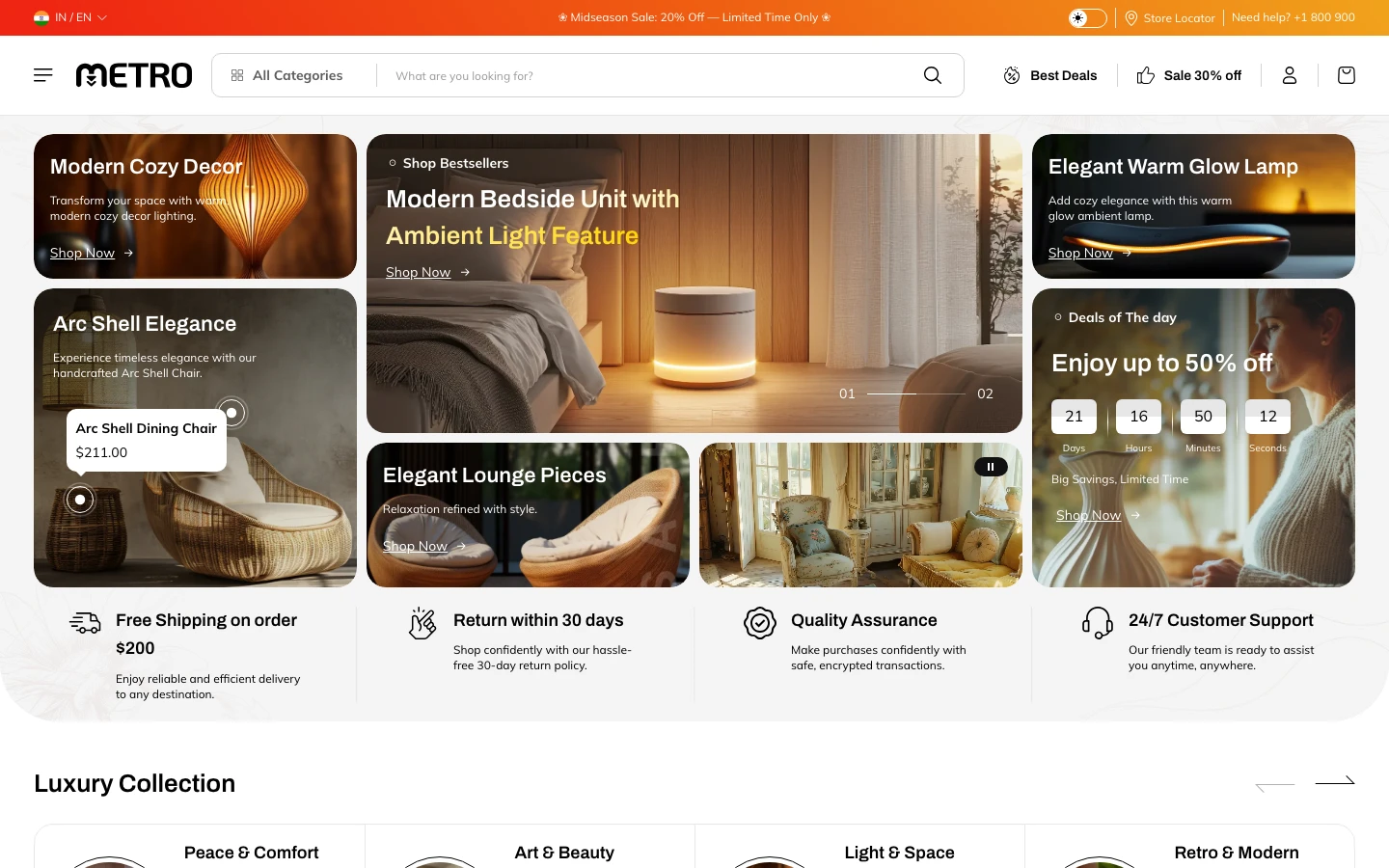 Navi+ Mega Menu replacing the desktop menu on the Metro Shopify theme Navi+ Mega Menu replacing the desktop menu on the Metro Shopify theme
