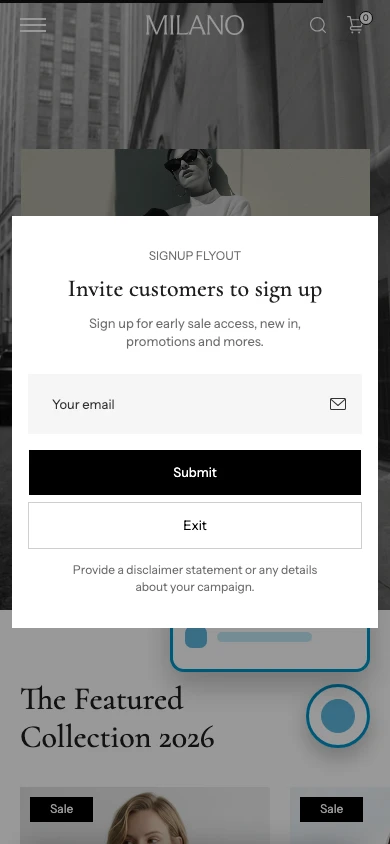 Navi+ FAB on the Milano Shopify theme Navi+ FAB on the Milano Shopify theme