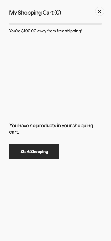 Cart → panel opened — Navi+ on the Minimalista Shopify theme