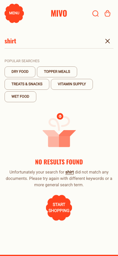 Search → panel opened — Navi+ on the Mivo Shopify theme Search → panel opened — Navi+ on the Mivo Shopify theme