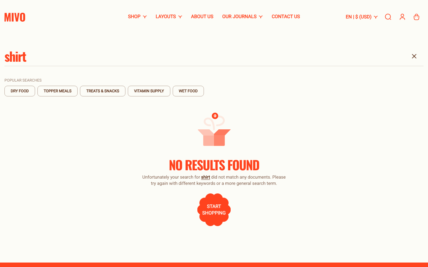 Search → panel opened — Navi+ on the Mivo Shopify theme Search → panel opened — Navi+ on the Mivo Shopify theme
