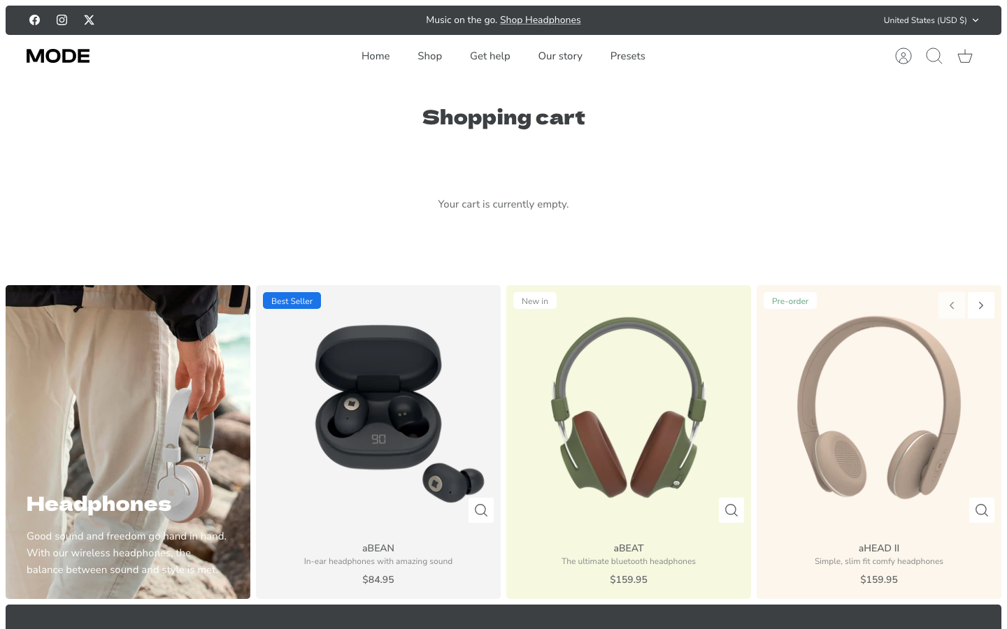 Cart → panel opened — Navi+ on the Mode Shopify theme Cart → panel opened — Navi+ on the Mode Shopify theme