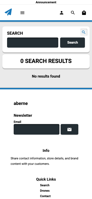 Search → panel opened — Navi+ on the Modules Shopify theme Search → panel opened — Navi+ on the Modules Shopify theme
