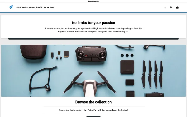 Full-page desktop screenshot of Shopify Modules theme demo store