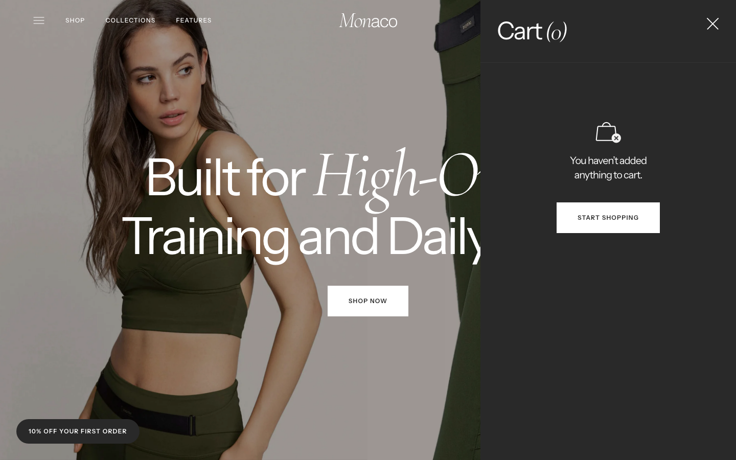 Cart → panel opened — Navi+ on the Monaco Shopify theme Cart → panel opened — Navi+ on the Monaco Shopify theme